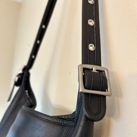 Vintage Coach 9060 Slim Duffle Sac Leather Adjustable Strap Black - Picture 16 of 16